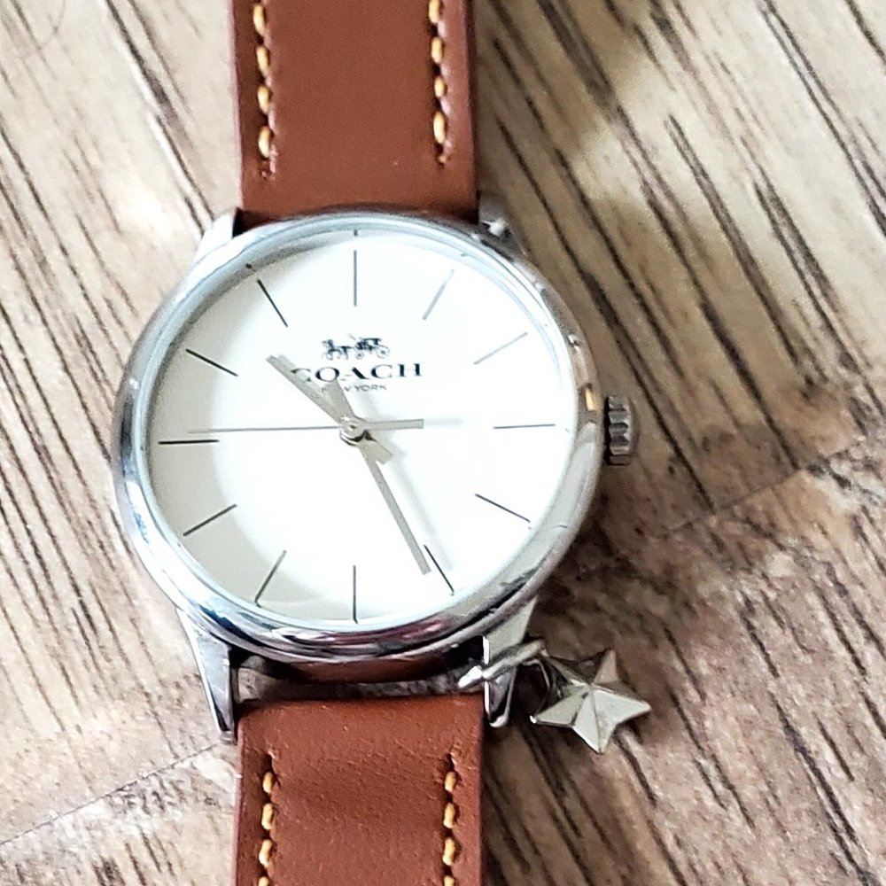Coach Ruby Style Watch Brown Calfskin